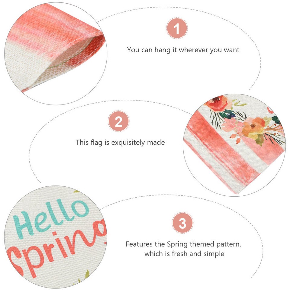 2 Pcs Garden Flag Spring Themed Decor Scene Layout Decoration eBay