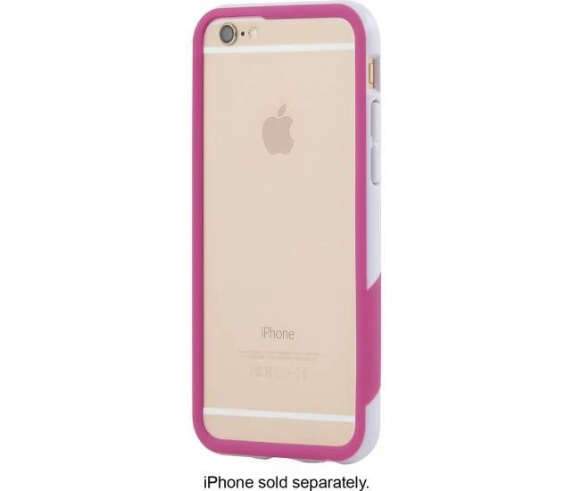 Tavik Outer Edge Bumper frame Case for Apple iPhone 6 6S 4.7 White/Magenta - Image 4 of 4