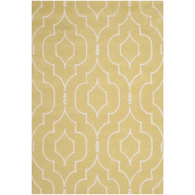 SAFAVIEH Chatham CHT736L Handmade Light Gold / Ivory Rug