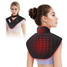 DGYAO Infrared Red Light Therapy Shoulder Neck Wrap for Pain Relief Home Use