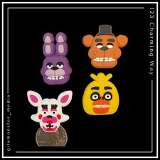 Shoe Charms for Crocs FIVE NIGHTS AT FREDDY'S Chica Foxy Bonnie Golden Set of 4