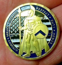challenge coin Spartan Blue lives matter matter Thin blue line Police
