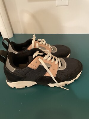 $600 New MARNI Leather Canvas black pink Sneakers 39 Italy shoes
