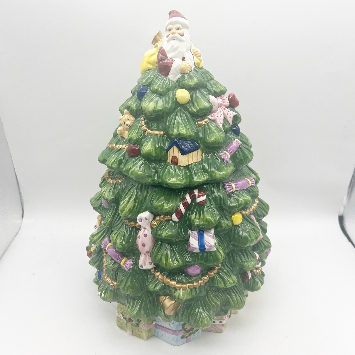 Spode Christmas Tree Santa Claus Figural Cookie Jar 13