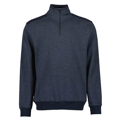 Blue Seven Herren Sweatshirt Pullover Reißverschluss-Stehkragen Nylon-Einsätze
