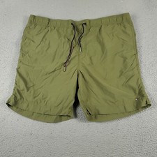 Tommy Hilfiger Shorts Mens Size XL Green/Beige Beach Swim Trunks Board Shorts