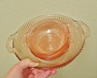 PINK DEPRESSION GLASS BOWLS SET BERRY DESSERT