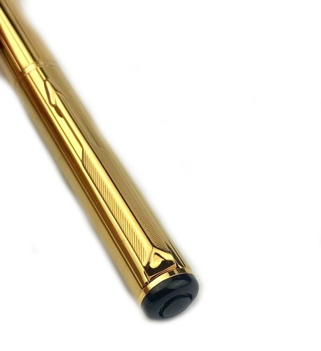Pluma estilográfica Parker Rialto - chapada en oro Corinto - mediana - hecha en el Reino Unido - 1996 - Imagen 3 de 9