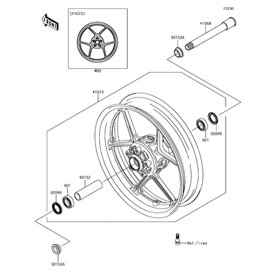 Kawasaki Wheel Assembly for Ninja ZX-6R | eBay