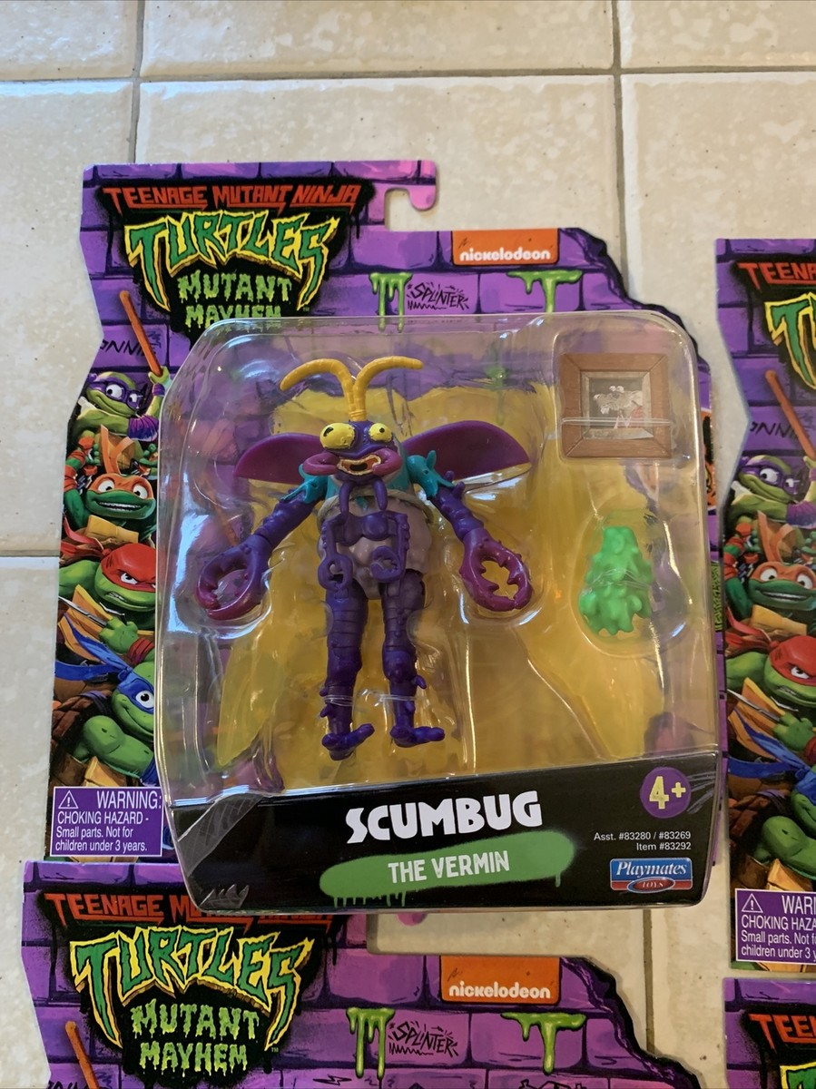 TMNT Mutant Mayhem Wave 2 Set Of 4 Mondo Gecko Wing Nut Scumbug