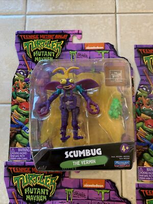 TMNT Mutant Mayhem Wave 2 Set Of 4 Mondo Gecko Wing Nut Scumbug