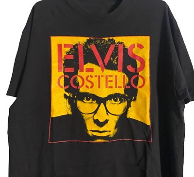 Elvis Costello T-shirt Black short sleeve all sizes S-5Xl JN564