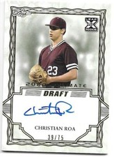 2020 Leaf Ultimate Draft Baseball CHRISTIAN ROA Rookie Gold Autograph 39/75