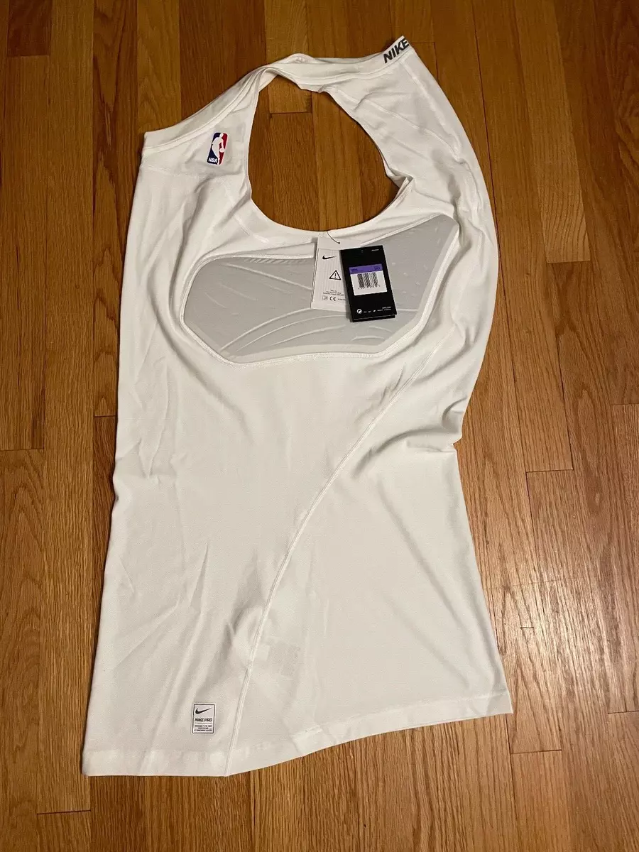 Nike Pro Hyperstrong NBA Compression Padded Tank White Size 3XL Tall  **NEW**