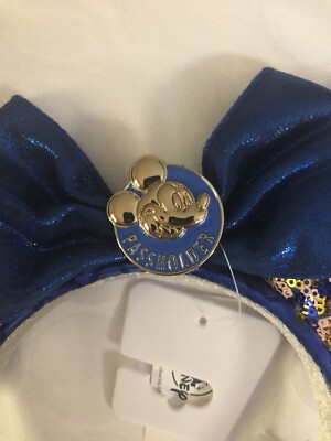 Walt Disney World Passholder Ear Headband Blue/Gold Mickey  display picture 1
