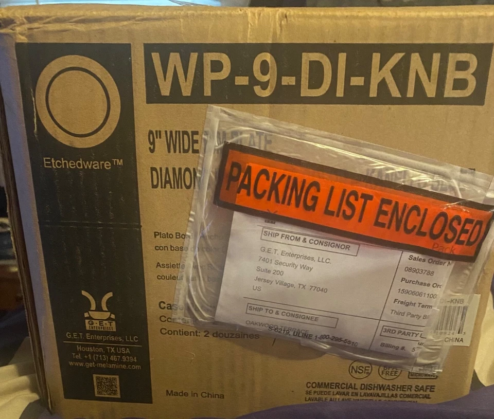 Etchedware 9” wide rim plate. Diamond ivory/kanello blue. Brand new, in box. - Image 2 of 2