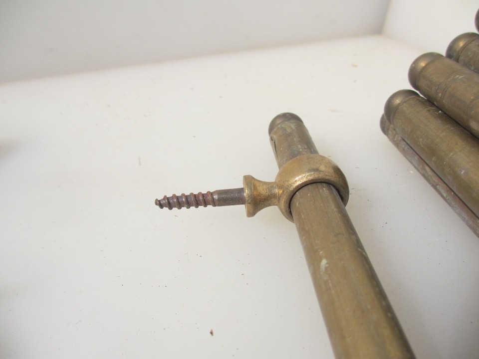 Antique Brass Stair Rods & Clips x15 Vintage Victorian French 31.5"L eBay