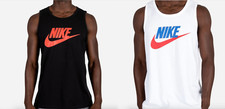 NIKE NSW ICON FUTURA TANK Mens Sleeveless White / Royal or Black /Red Gym