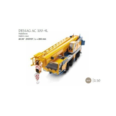 Conrad 2107-07 Terex-Demag AC100/4L Telescopic Mobile Crane Die-cast 1/50 MIB