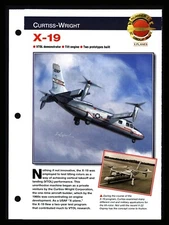 "X-19 CURTISS-WRIGHT" Aircraft of World Spec Sheet X-Planes 16.27