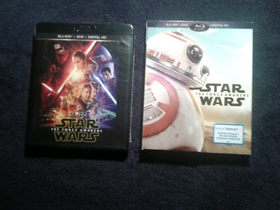 Star Wars: The Force Awakens (Blu-ray+DVD+Digital, 2016) NEW w/ BB-8 Slipcover
