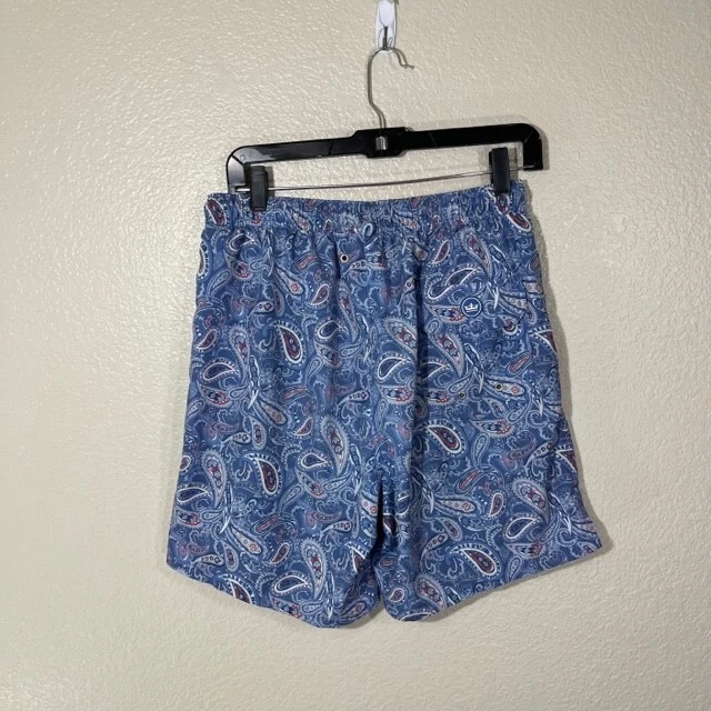 Peter Millar Swim Trunks Mens Medium Blue Paisley Shorts 7" Inseam - Image 3 of 4