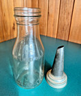 Glass Motor Oil Container & Spout Liquid Quart BW-1228 Spout: Master MFG Co,  IL — photo 5