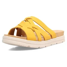 Easy Spirit Women Cross Strap Slide Sandals Star 3 Size US 6M Yellow