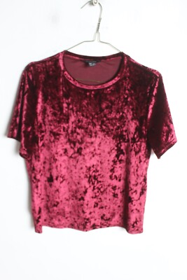 Primark Damen Velours Boob Röhrentop - weinrot - Größe 10 (ZF4)