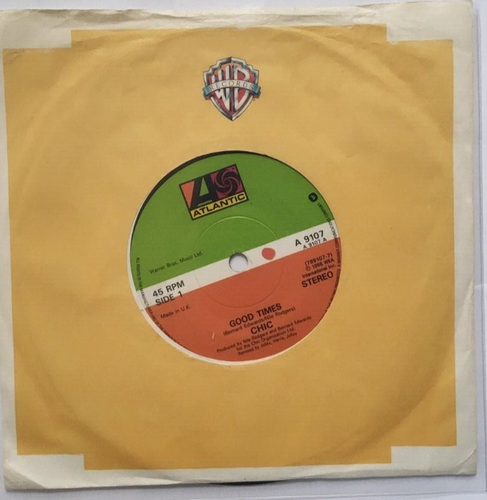 CHIC - Good times / A warm summer night - 7" single vinyl record 1988 - Picture 3 of 3