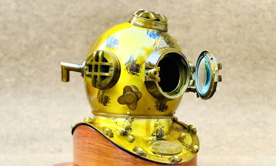 Casco de buceo náutico de 18" en alta mar de la Marina de los Estados Unidos Mark V comando de buceo casco de buceo Foto 4 de 4