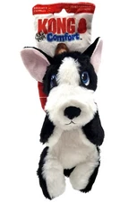 KONG Comfort Pups Boss Small Plush Squeaky Crinkly Packaging Dog Toy