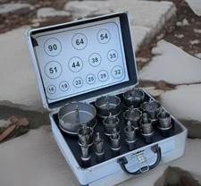 13Pcs Carbide Tungsten Hole Saw Kit - Metal Steel  TCT Hole Cutter Alloy 16-90mm