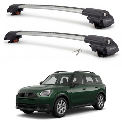 Roof Rack Cross Bars for Mini Cooper Countryman 2017-2024 Aluminum Silver Pair