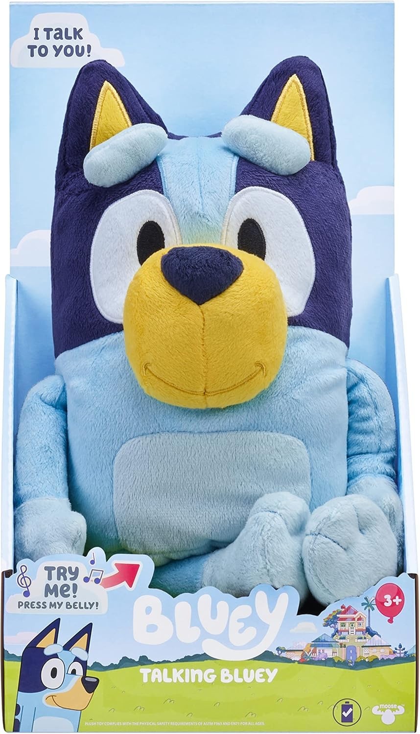 Bluey SFX Talking Plush Interactive 9 Phrases Soft Cuddly Toy Gift Ideas Kids UK