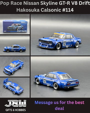 Pop Race Nissan Skyline GT-R V8 Drift Hakosuka Calsonic 640114 1/64
