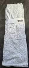 DKNY Light Aqua Patterned Throw 50" x 70" ( 127cm x 178cm) Fleece Throw Blanket