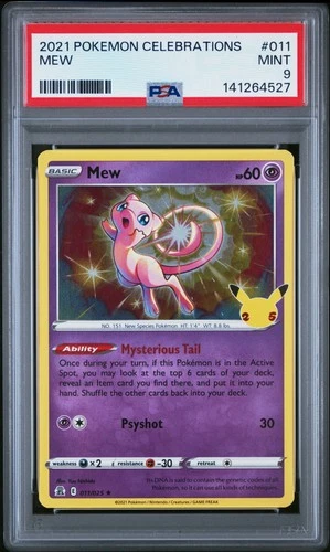 2021 POKEMON CELEBRATIONS #011 MEW PSA 9