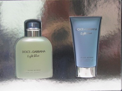 Light Blue Dolce & Gabbana Pour Homme Men Set 4.2 oz EDT Spray + 2.5 oz A.S.B.