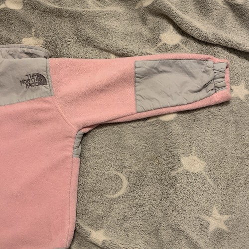The North Face Full Zip Jacket Girls Fleece Size 5 Pink Gray No Zipper - Picture 8 of 10