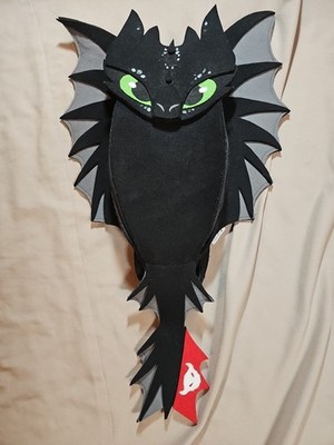 How To Train Your Dragon Toothless Figural Backpack. Black HOMEMADE Felt Zippers