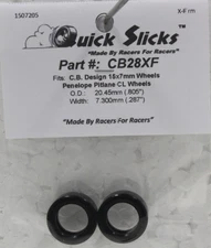 QUICKSLICKS CB28XF SILICONE TIRES FOR 15x7mm ALUMINUM WHEEL 1/32 SLOT CAR PART