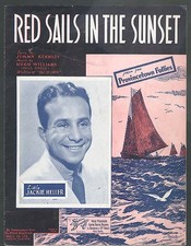 Red Sails in the Sunset sheet music 1935 Jackie Heller