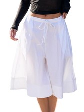 Wide Leg Culottes for Women Casual Elastic Waist Drawstring Summer Beach Vaca...