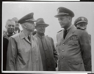 Rear Admiral Hyman Rickover father atom powered submarines talks C- Old Photo