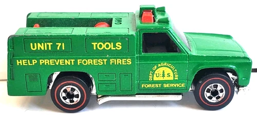 Hot Wheels Redline 1974 Green Forest Service Ranger Diecast Truck