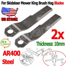 Super Duty AR400 Steel 10mm Blades For Mower King Skidsteer Brush Hog Cutter US