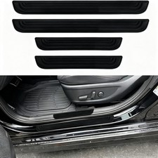 4x Rubber For Jeep Car Suv Door Sill Threshold Protector Step Edge Cover Black 4x Rubber For Jeep Car Suv Door Sill Threshold Protector Step Edge Cover Black