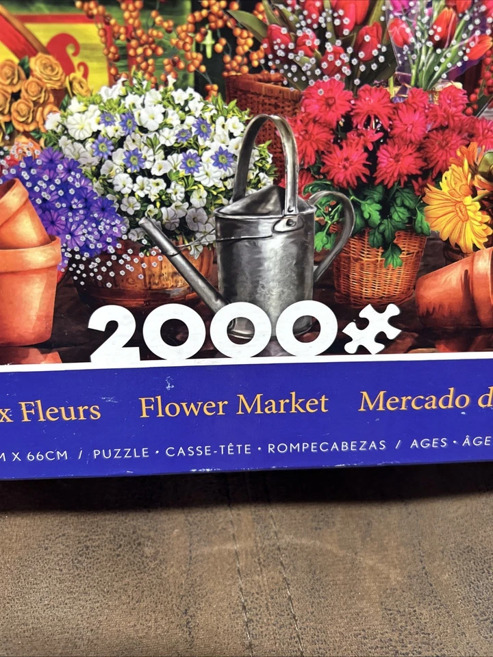2018 Ceaco Flower Market 2000-PC PUZZLE 38” x 26” In Sealed Bag All There.new - Image 4 of 4