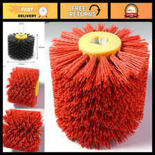 Abrasive Nylon Bristle Burnishing Brush Drum Wheel for Wood Polishing - 240 Grit